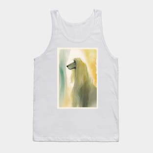 abstract afghan hound watercolor in neutral tones Tank Top